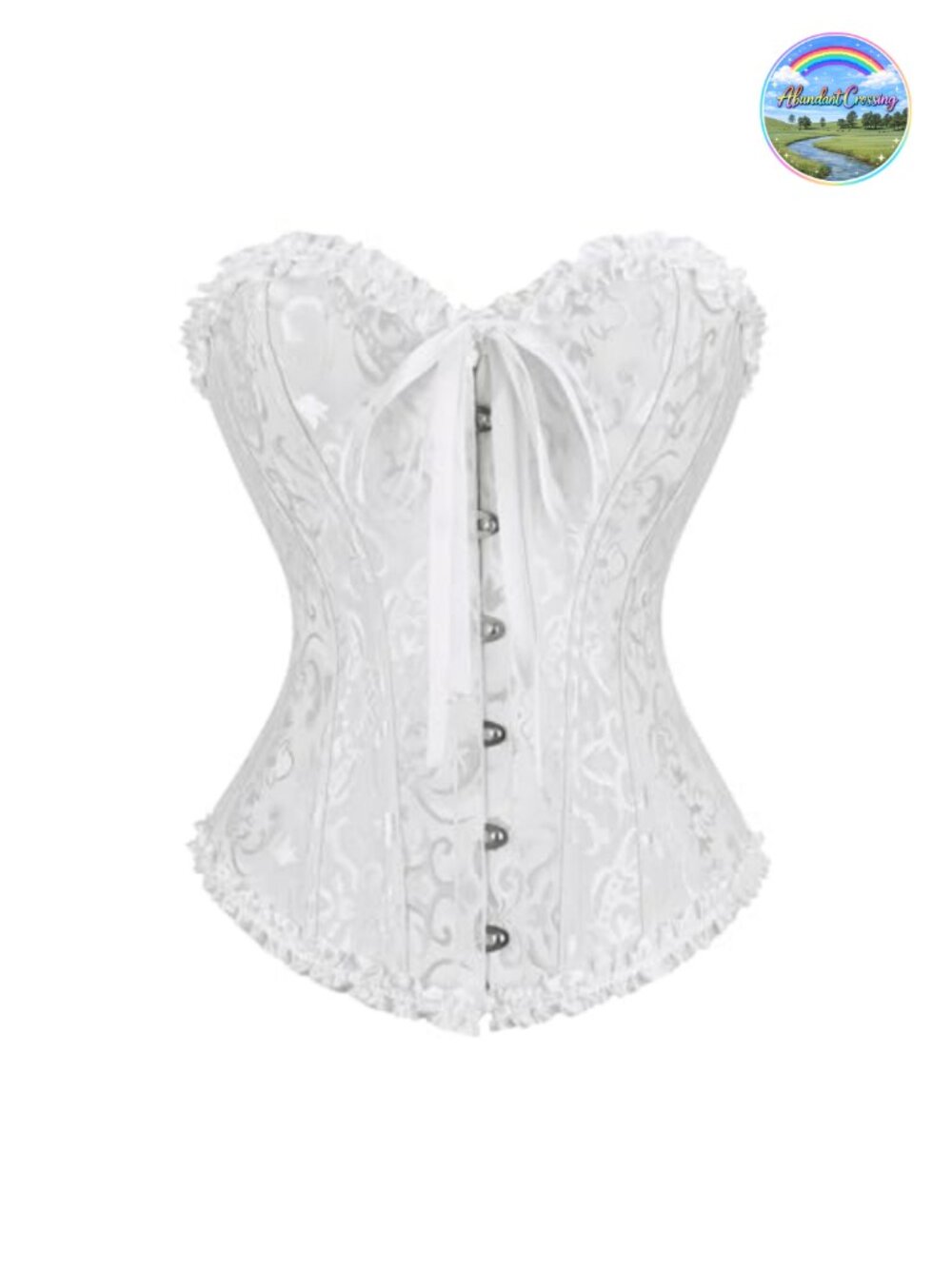 Renaissance Corset Top Lace-Up Back Jacquard Costume Cosplay